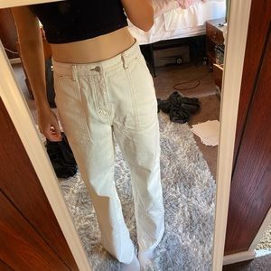 Glassons Cream Carpenter Denim Jeans